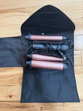3-Piece Copper Barrel Interchangeable Curling Wand Set for Women